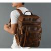 Handcrafted Leather Backpack Western Style Large Rucksack College & Office Unisex Buffalo Leather 15"Laptop Backpack Vintage Traveling Bag