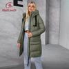 HaiLuoZi 2024 Новый женский зимний пуховик с карманами на поясе, легкая теплая парка 86