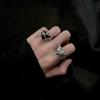 Dark Thorn Love Ring: Unisex Punk Open Design for a Cool, Edgy Style
