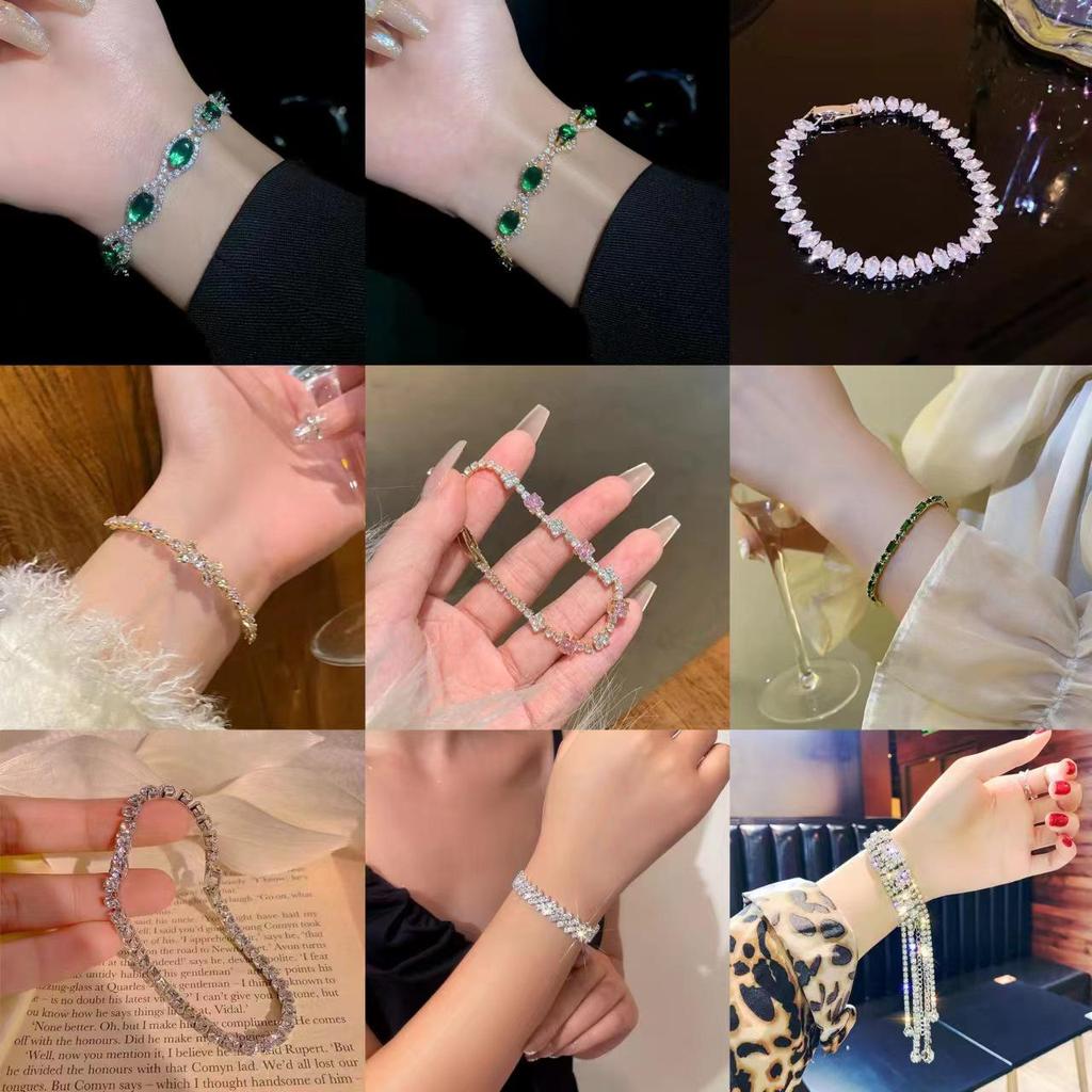 Элегантный цирконовый браслет для женщин - Роскошный, изысканный, кристальный дизайн, браслет с изысканным штрихом.