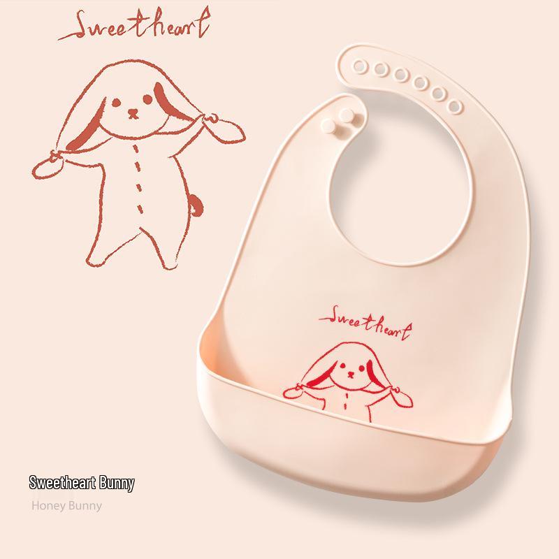 Водонепроницаемый силиконовый детский слюнявчик - Устойчивый к пятнам, Идеальный для детского сада и кормления