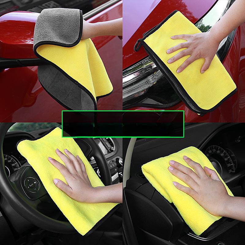 Car Wash Towel High Density Thick Large Absorbent Coral Fleece Car Cleaning Cloth Double-Sided Quick-Drying Car Cleaning Car Wash
