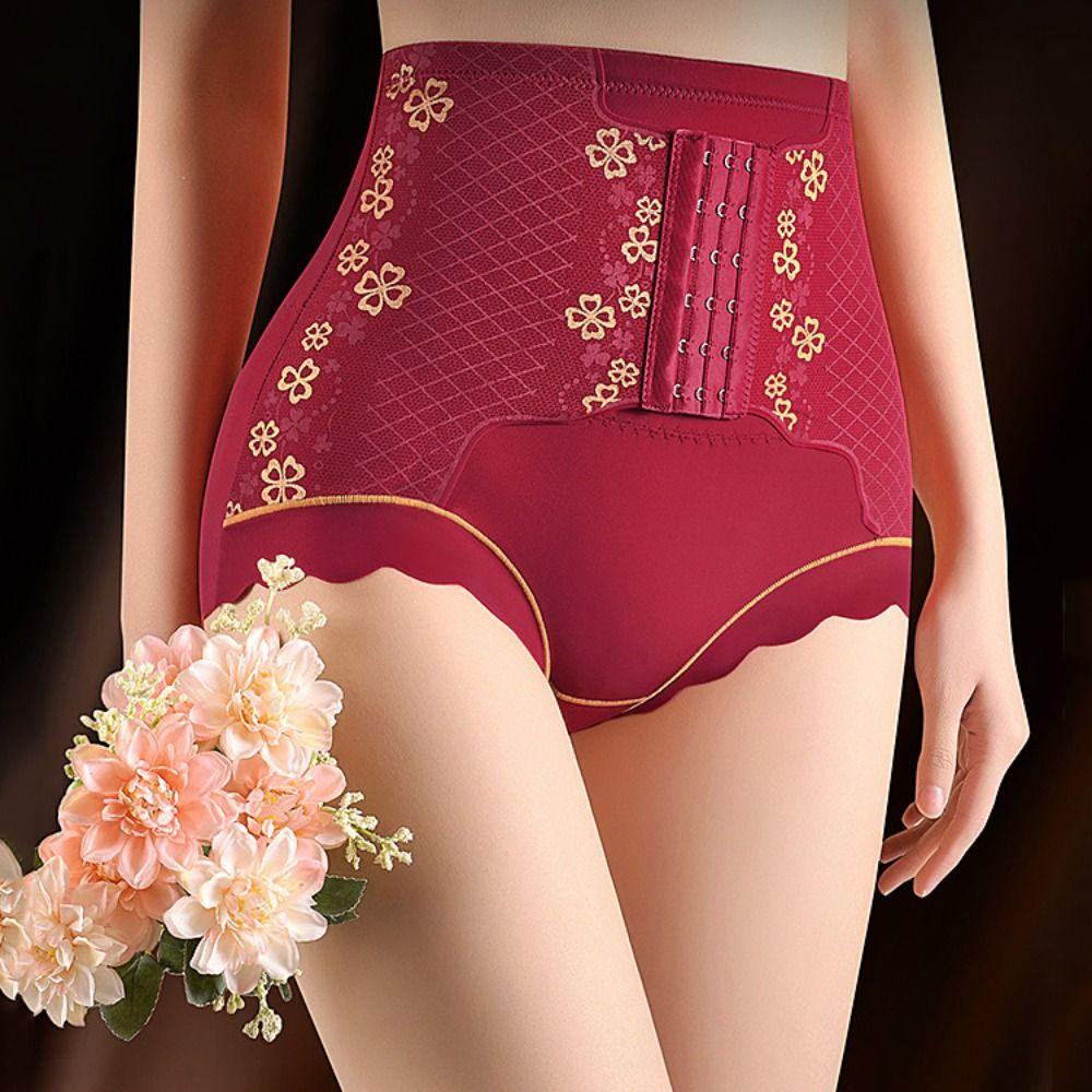 Трусы-подтяжки Flower Butt Lifter с высокой талией, корректирующее нижнее белье, бесшовные хлопковые трусы послеродовые