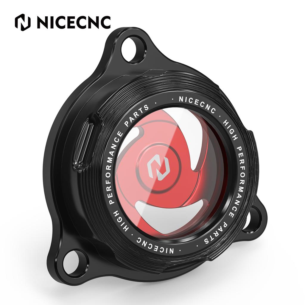 NICECNC Для Suzuki DRZ400 DRZ400E DRZ400S DRZ400SM 2000-2024 DR-Z 400 400E 400S 400SM Прозрачная крышка масляного фильтра двигателя
