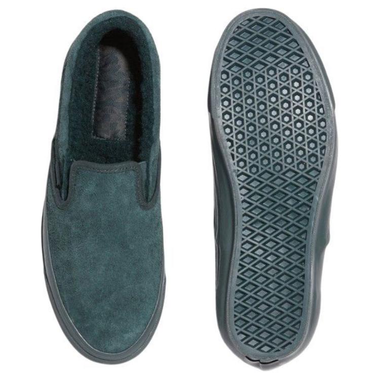 Vans Серия Slip-On Удобные низкие кеды для скейтбординга Унисекс кроссовки Зеленый VN000CWA2LN1