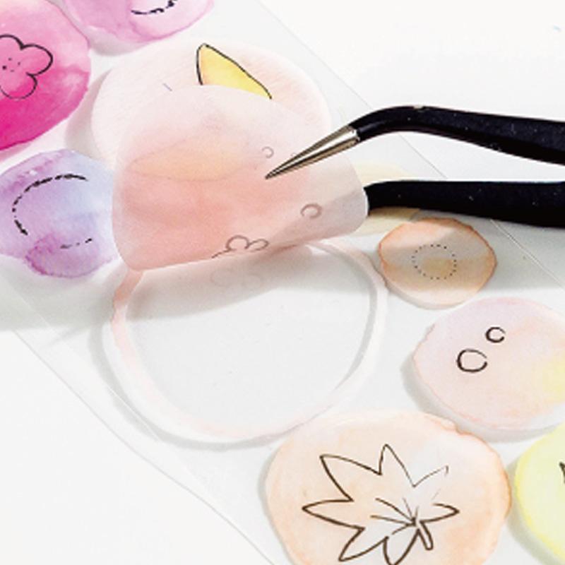 1 Roll Masking Tape 2m Color Gradient Bubble Star Die-Cut Tape Scrapbook DIY Journal Planner Decoration For Phone Case Notebook