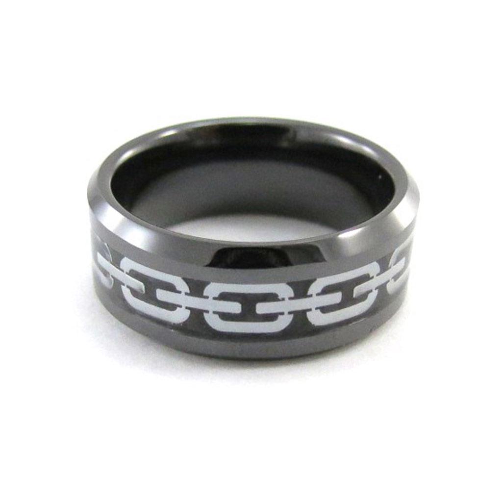 Кольцо мужское "Мирный" рутениевая сталь