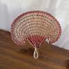 Natural Handheld Fan Hand-Woven Wall-mounted Fan Home Decor Cattail Fan  Home