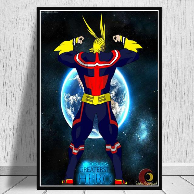 Japanese Anime My Hero Academia Poster Pictures Wall Canvas Art Print Cartoon Painting for Living Room Home Decor Cuadros