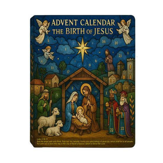 2025 Road To Bethlehem Advent Calendar 24 Acrylic Ornaments with Biblical Themes Christmas Tree