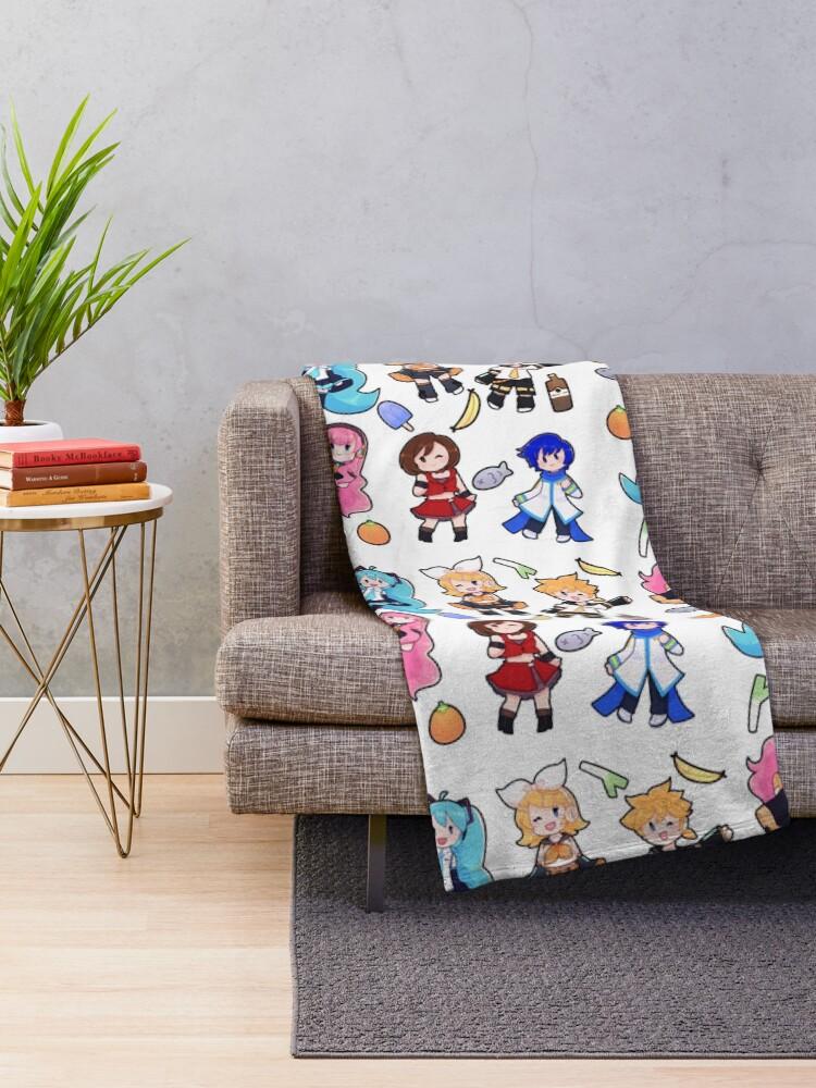 Vocaloid Chibi Chaos Throw Blanket Soft Cozy Plush for Home Comfort and Style