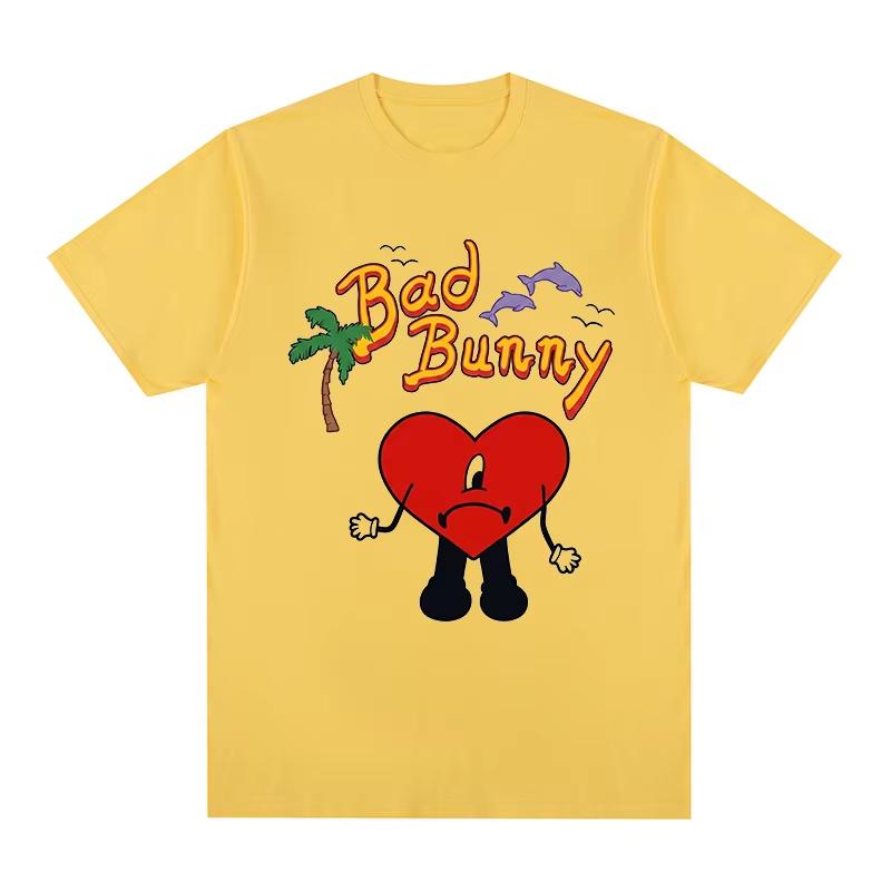 Men's & Women's New T‑Shirt with Bad Bunny Debi Tirar Mas Fotos DTMF World Tour Hip‑Hop Rapper Music Graphic Print Women And Men T-shirt