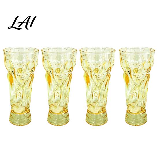 Beer Mug For Football Fans Trophy Plastic Cup Soccer Game Day Pint Clear for Party Large Capacity Reusable Sports Party Drinkware Lager