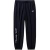 Lifestyle Series Letter Casual Loose Knit Sports Pants Unisex Pants Black 172438310-2