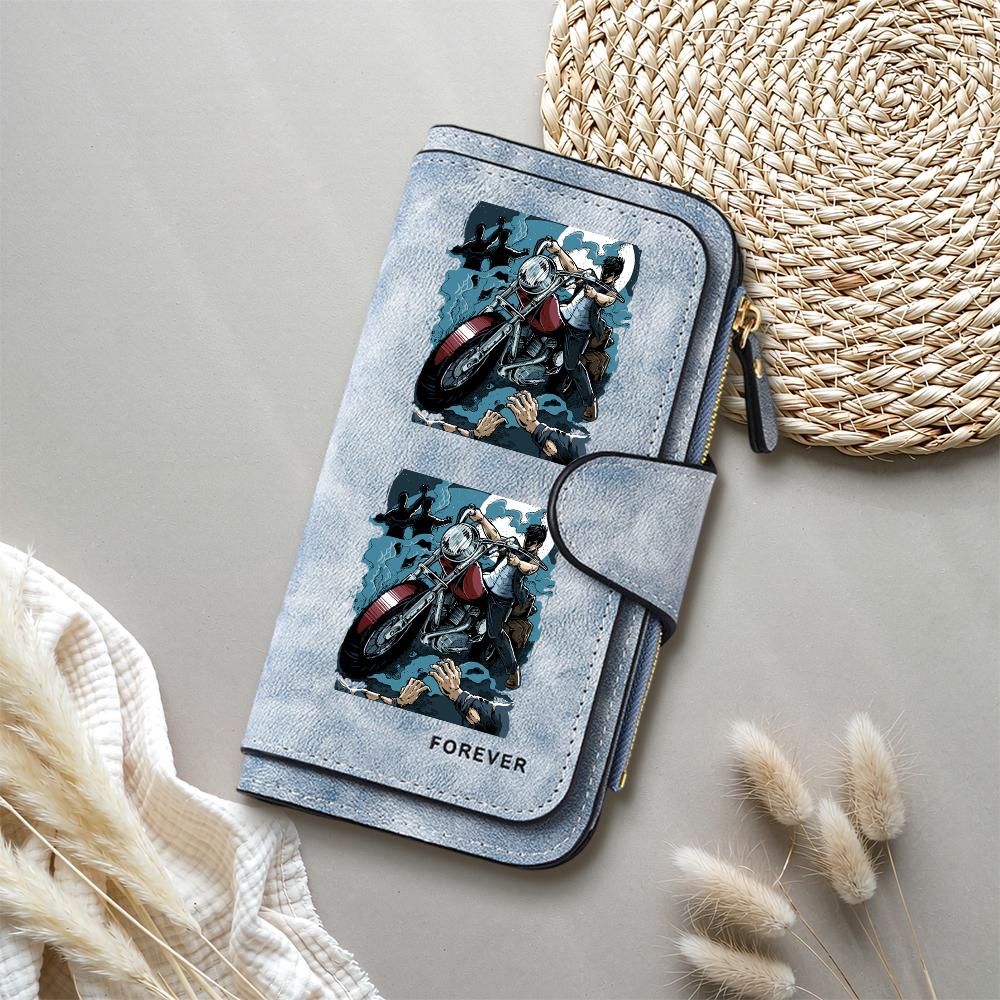 Cool Biker Print Wallet for Daily Use