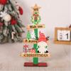 Christmas Home Decoration, Colorful Wooden Christmas Table Setting, Cartoon Santa Claus Wooden Ornaments