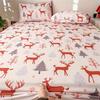Рождественская тематика Дизайн шапки Санты 3-предметный комплект постельного белья-100% полиэстер микрофибра Машинная стирка Наматрасник Простыня