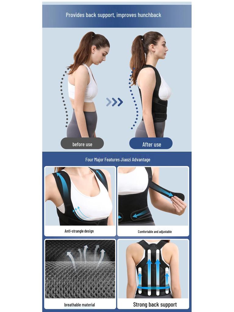 Breathable Pink Posture Corrector: Comfortable Invisible Waist and Shoulder Support for Men and Women
