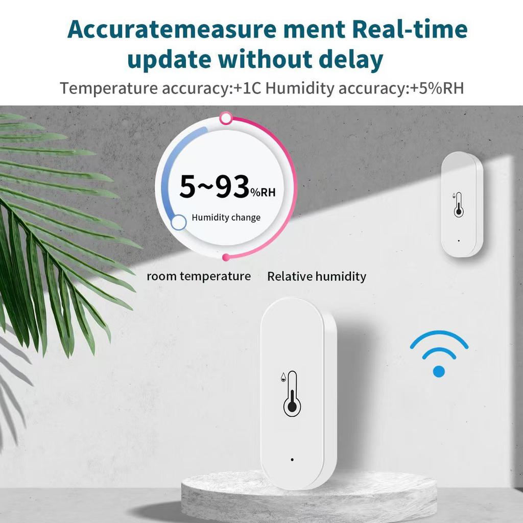 CozyLife Smart WiFi Thermo-Hygrometer: Low Power, Remote Monitoring, Alexa & Google Compatible