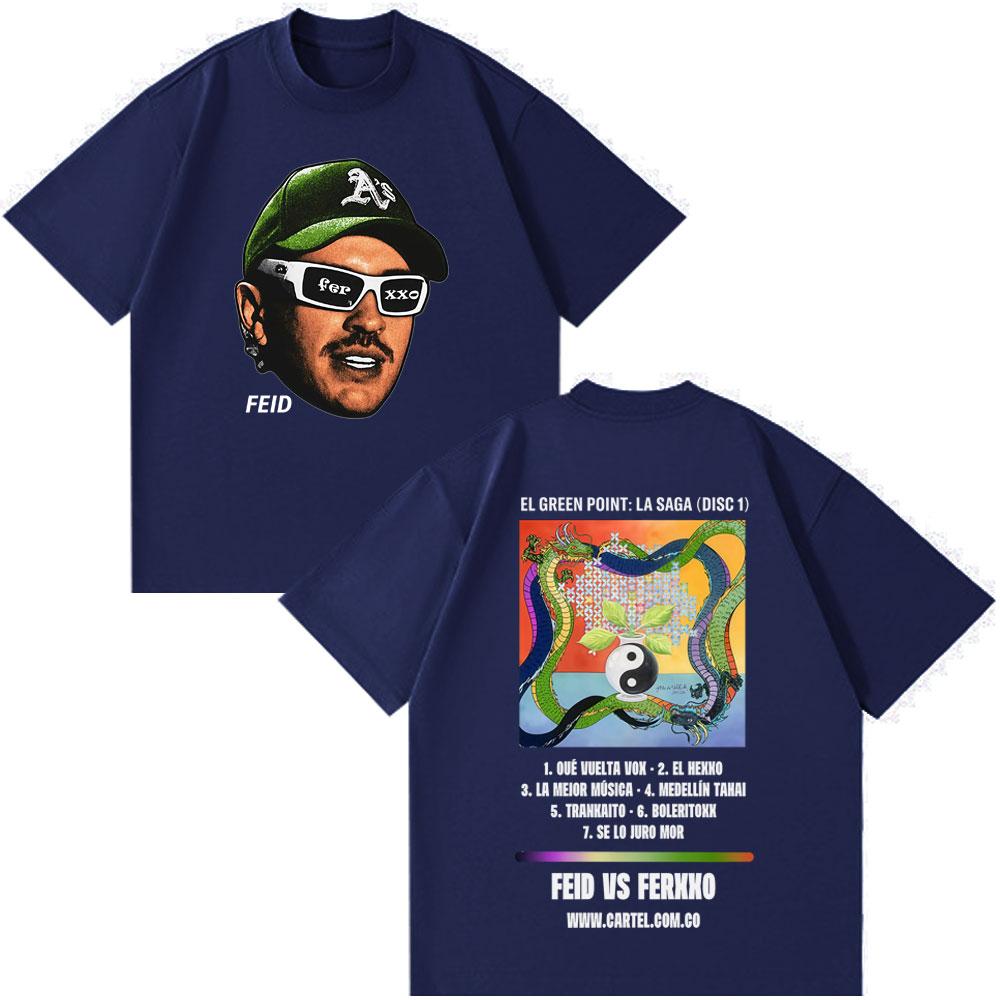 Rapper Feid Ferxxo Tour 2026 Print Tshirt Men Women Fashion Hiphop Tshirts Hortsleeved Cotton Casual Gothic Punk Tshirts