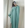 Ramadan Eid Soft Crepe Khimar Batwing Abaya Dubai Islam Muslim Modest African Dresses for Women Kaftan Kebaya Robe Femme Musulma