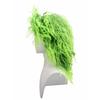 Флуоресцентный зеленый градиент пушистый маленький рулон пузырчатая поверхность синтетический парик |Хэллоуин гротескная тема кроссдрессинг забавный косвик