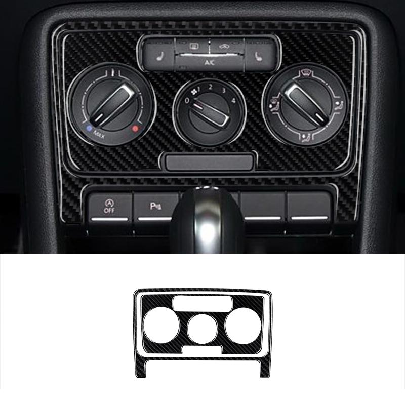 Real Carbon Fiber Car Center Console Air Conditioner CD Panel Sticker For Volkswagen Beetle 2012-2019 Interior Accessories