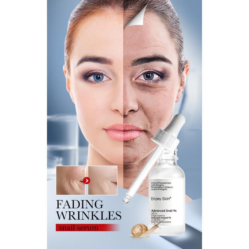 Улиточная эссенция Осветляющая двойная эссенция для лица Подтягивающая Отбеливающая Увлажняющая Восстанавливающая Улучшающая Темно-желтый