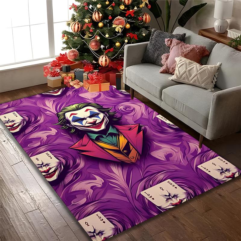 1pc Area Rug Appropriate for Office, JOKER Carpet, Versatile Printed Chair Rug, Durable Home Sofa Carpet