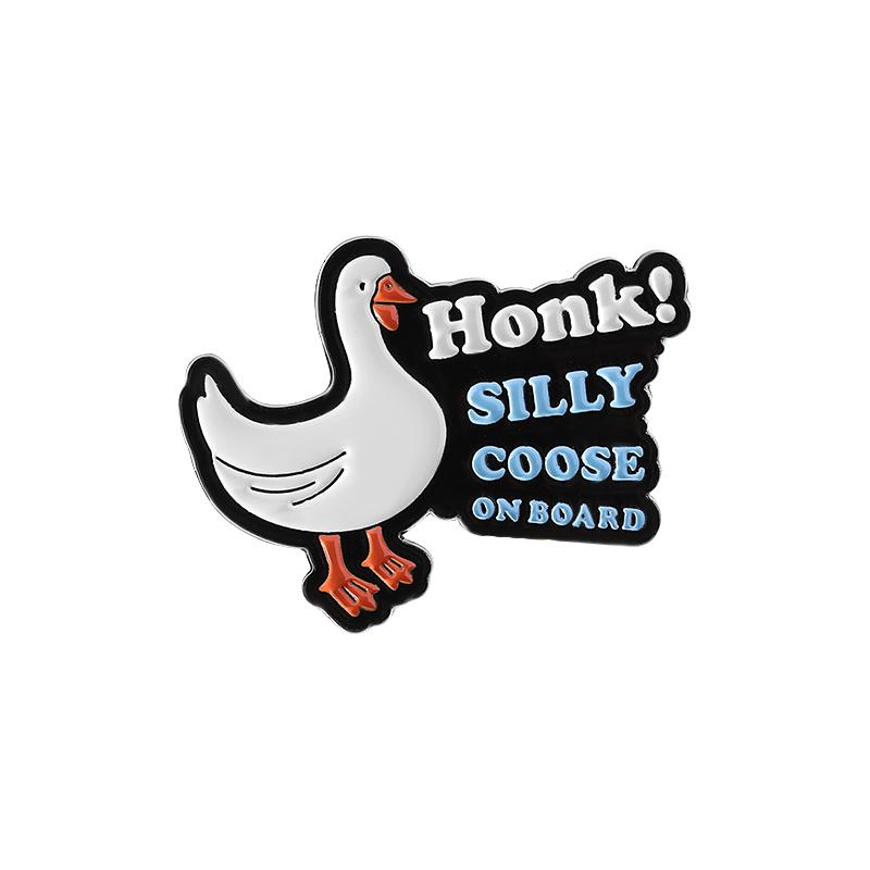 5-7PCS/SET Enamel Pins Custom Silly Goose Club Brooches Lapel Badges Clothes Animal Jewelry Gift for Friends
