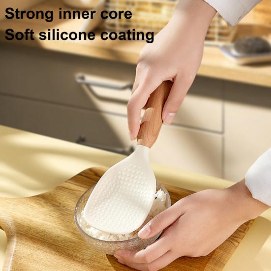 Ложка для риса с антипригарным покрытием, лопатка для риса, жаропрочная ложка для рисоварки, сервировочная ложка для зерен