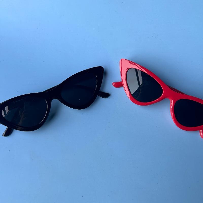 3 шт. Модные очки «кошачий глаз» для мальчиков и девочек - Стильный треугольный дизайн, декоративные обычные очки, идеально подходящие