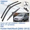 3PCS For Ford Fusion Hatchback 2002-2012 22" 16" 11" Front Rear Wiper Blades Windshield Windscreen Window Cutter Accessories 2008 2009 2010 2011 2012