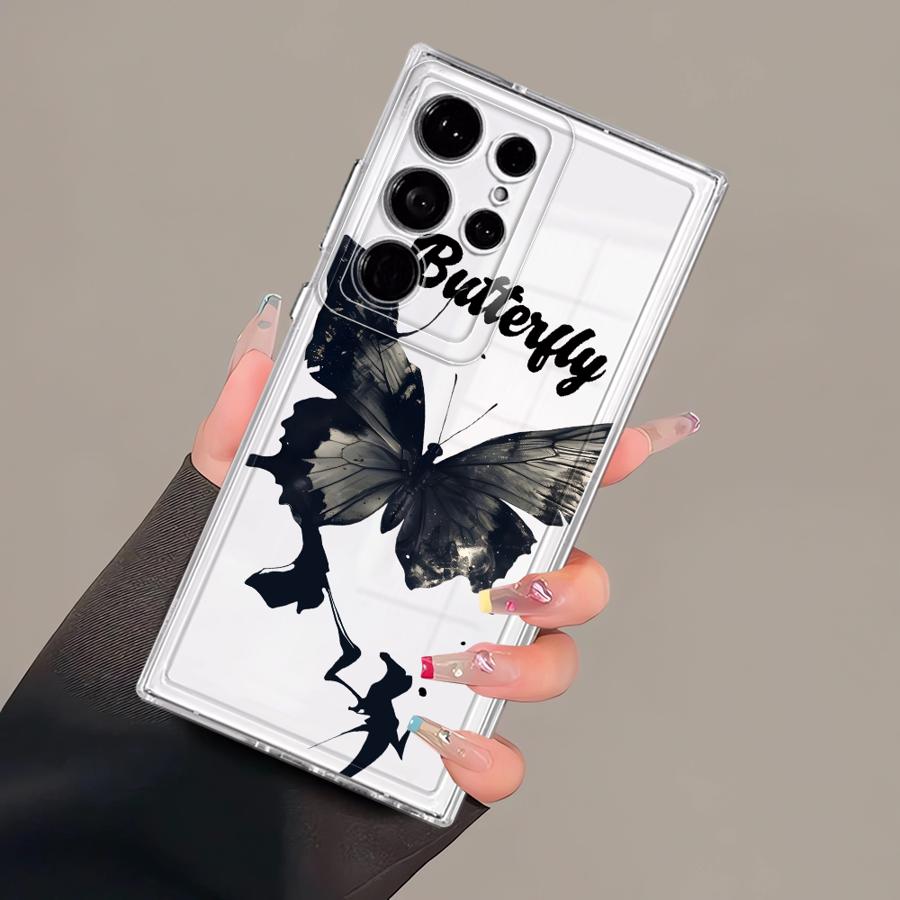 Case for Samsung Galaxy S26 S22 FE S21 S23 Ultra Note 20 Ultra 10 S25 Edge S24 S20 Plus Phone Cover Pretty Butterfly
