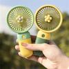 Handheld Small Fan Summer Mini USB Charging 1st Gear Fan with Lazy Stand Handheld Desktop Portable Silent Student 1PC
