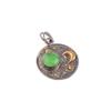 Green Cat's Eye Gemstone 925 Sterling Silver Jewelry Handcrafted Pendant 1.30" PP-33-45