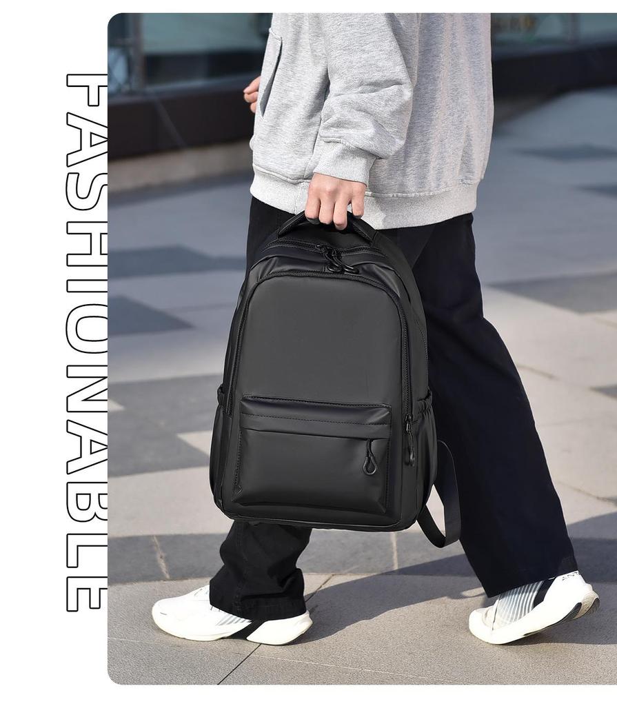 Мужской рюкзак Cross-Border Business Backpack - средний студенческий рюкзак, большой вместимости кожаный рюкзак для ноутбука