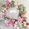 Balloon Garland - Not Specified - 130pcs - Pink, Green, Beige - Easy To Assemble - Latex
