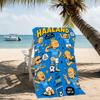 Beach Towel with Haaland Pattern - soft,absorbent,machine washable Lightweight&Modern,swimming,Travel Essentials