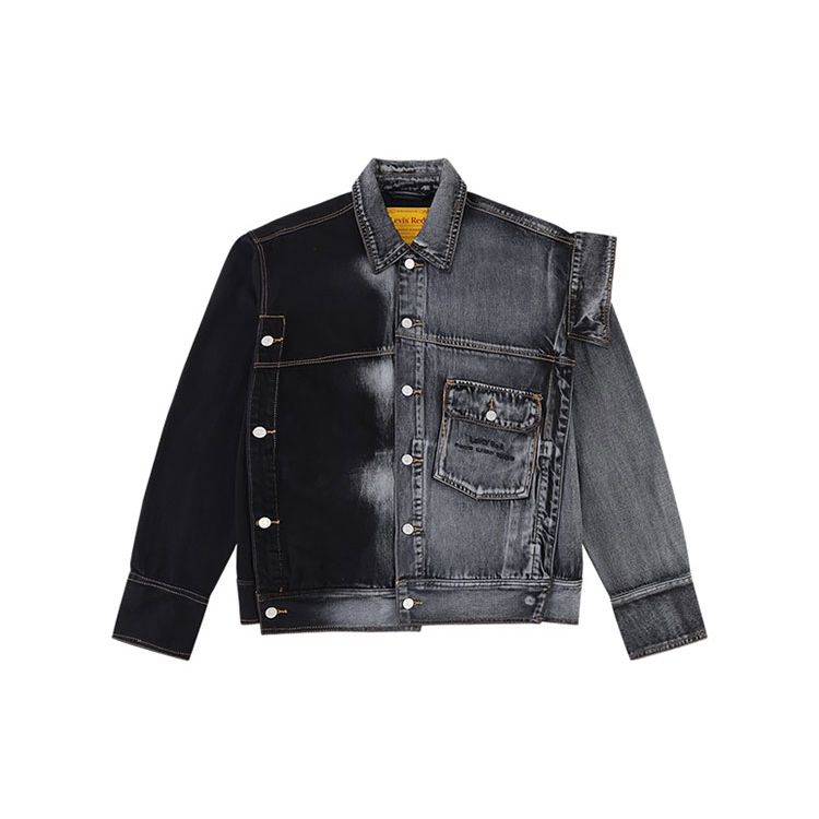 Levis X Pioneer Series Повседневная удобная джинсовая куртка унисекс Куртка черная серая A1050-0000