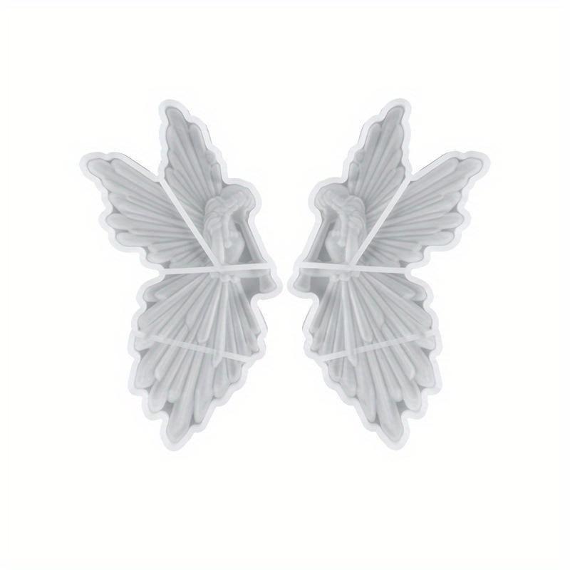 Crystal Drop Glue DIY Angel Mold Symmetrical Left and Right Blowing Flute with Wings Fairy High Mirror Silicone Mold