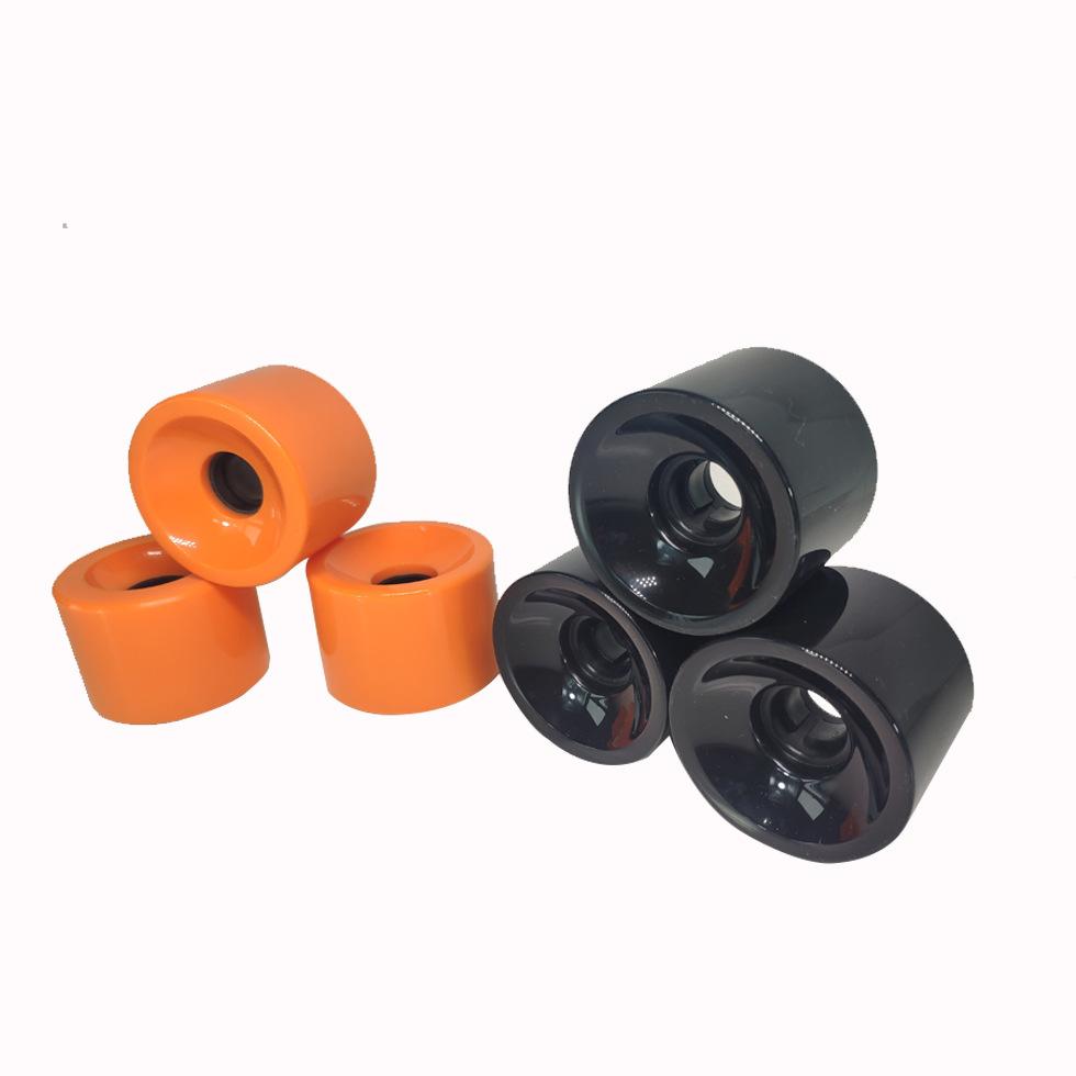 High Elastic Wear-Resistant PU Wheel Four-Wheel Electric Skateboard Accessories 70*51 Long Plate Small Fish Plate Direct Factory