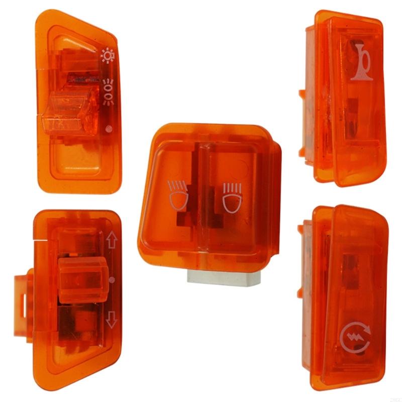 28GC 5 Pieces Motorcycle Switch Button with Headlight Turn and Horn Functions Suitable for Modified Mopeds Scooter