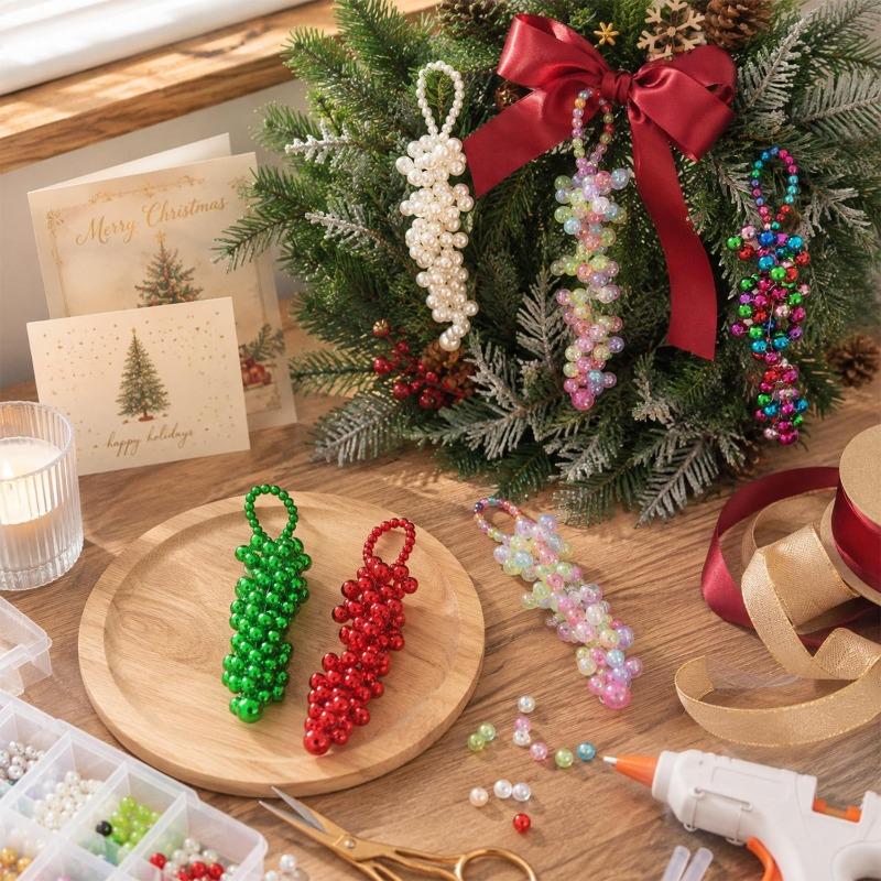 Multicolor Christmas Grape String Pendant Shiny Decorative Ornament Reusable Handmade Xmas Hanging Tree Party Decor Accessories