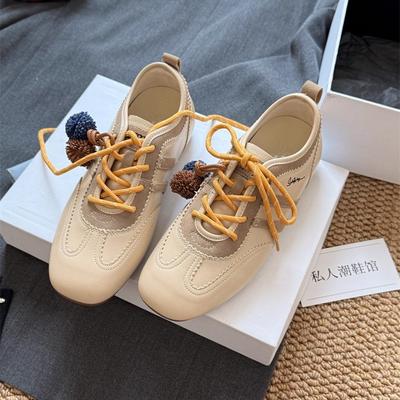 Ретро колледж стиль мягкая подошва обувь Форрест Гамп 2025 осень новая универсальная на шнуровке немецкие тренировочные туфли женские повседневные спортивные кеды