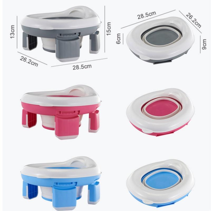 3 в 1 дорожное сиденье для унитаза складной детский горшок с сумками детский горшок портативный силиконовый детский горшок для обучения сидению для унитаза для детей