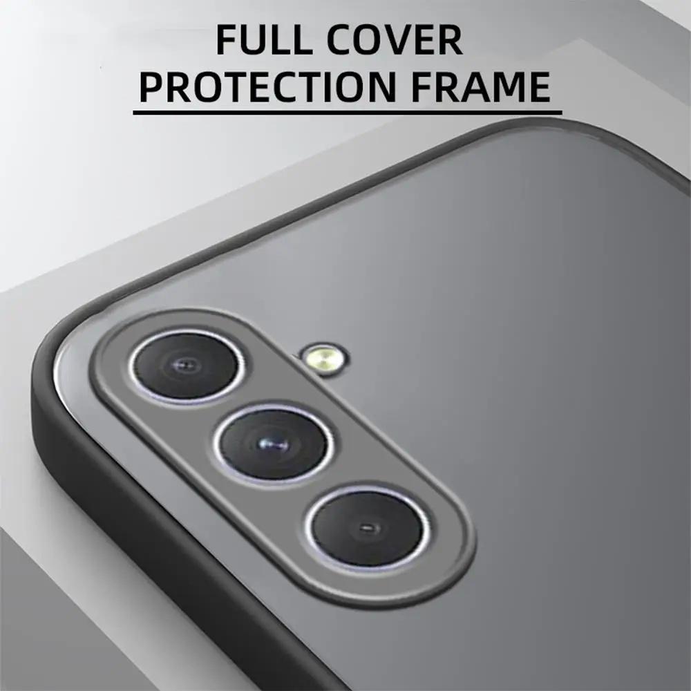 Ударопрочный Матовый Жесткий Чехол Для Samsung Galaxy S25 S24 Ultra S23 FE S22 S21 Note 20 10 Plus S20 Edge Защитный Бампер Чехол