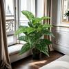 Искусственное растение Алоказия Сариан - Реалистичная искусственная горшечная зелень для дома/улицы, декор для гостиной и офиса, не требует ухода