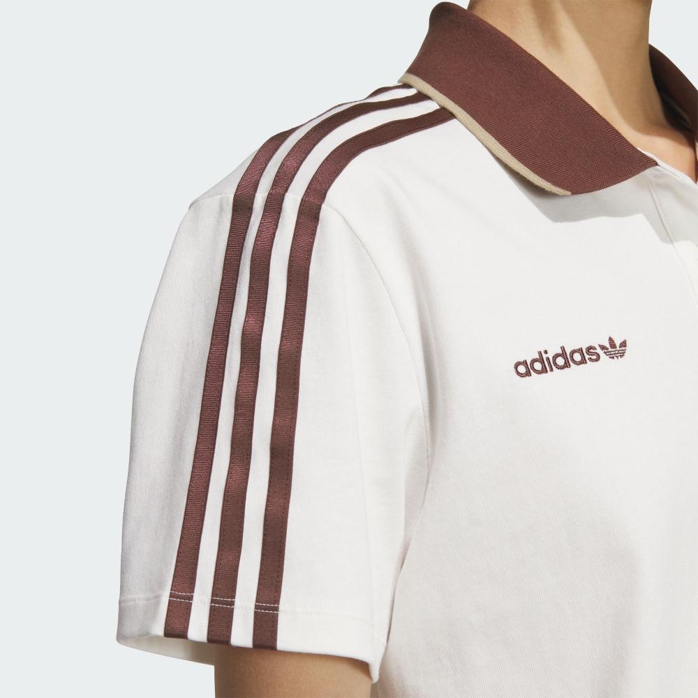 adidas Оригинальная серия Trefoil SS25 Повседневная рубашка-поло свободного кроя с коротким рукавом Женские топы KH1187