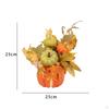 Artificial Pumpkin Maple Leaves Fall Ornament Floral Arrangement Christmas Room Table Decoration